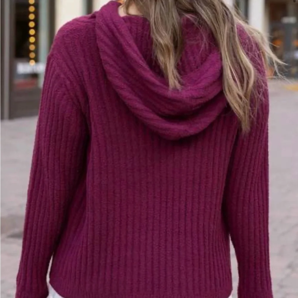 Grace & Lace Women’s Cloyd Ribbed Mulberry Hoodie